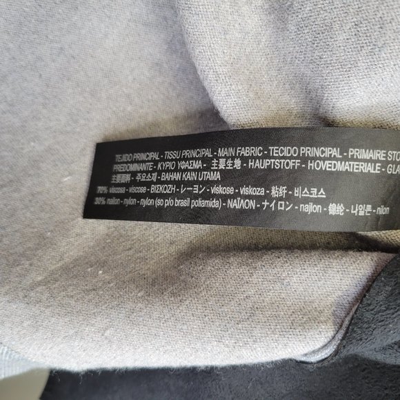 Zara Knit Women's Medium Cardigan Sweater Black Gray Faux Leather - Picture 5 of 5